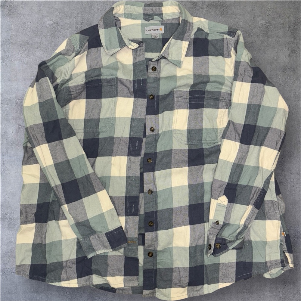 Carhartt Womens Rugged Flex  Flannel Shirt Plaid 2X (20W/22W)